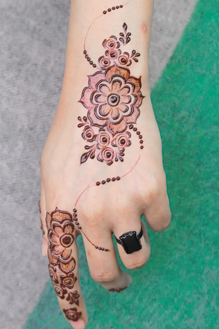 back hand henna design back hand henna design