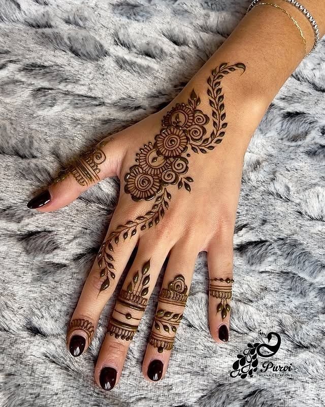 festive back hand mehndi design festive back hand mehndi design