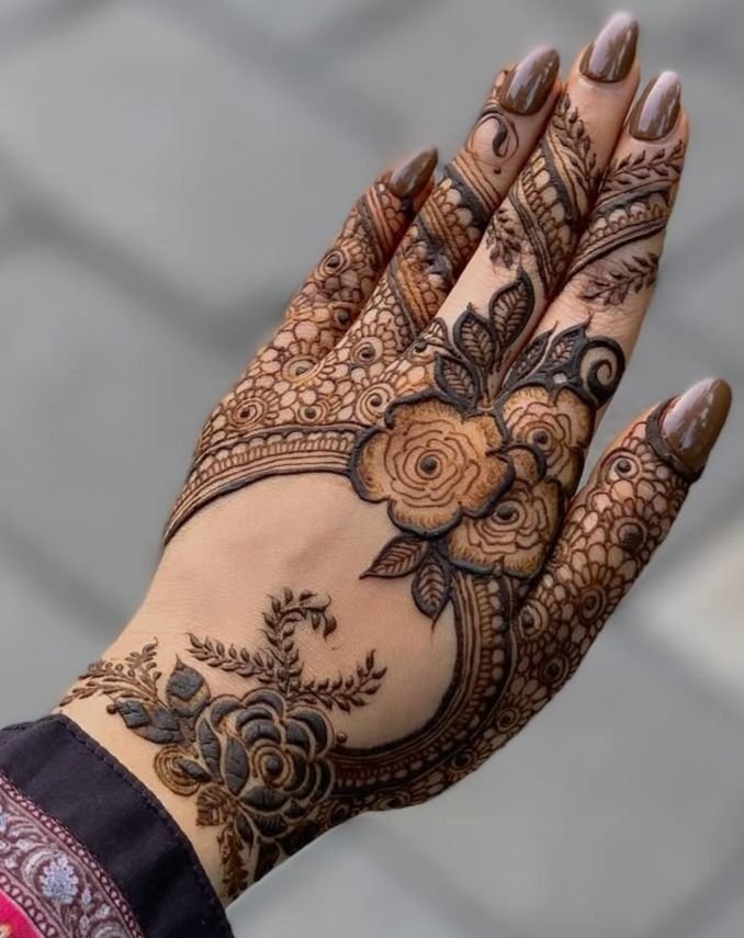 floral back hand mehndi floral back hand mehndi