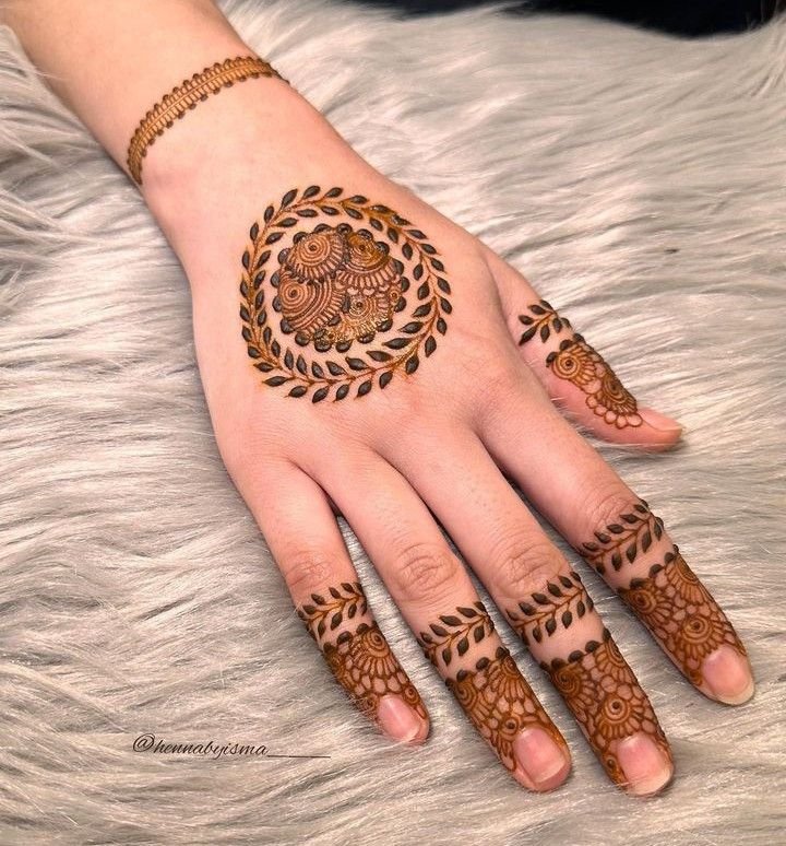 round shape mehndi design round shape mehndi design