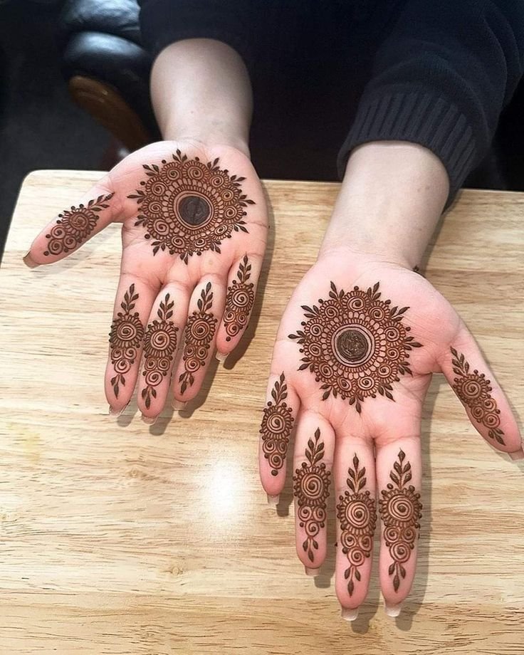 round tikki mehndi design round tikki mehndi design
