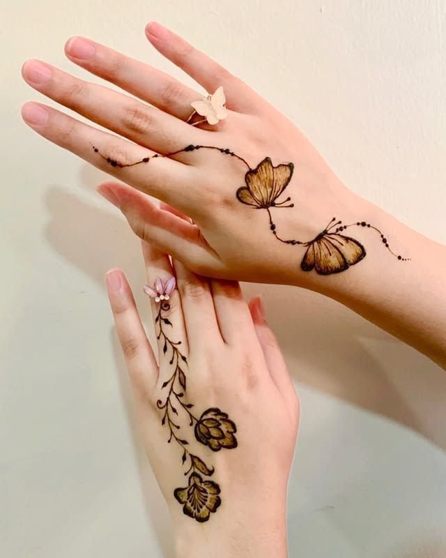 simple back side henna simple back side henna