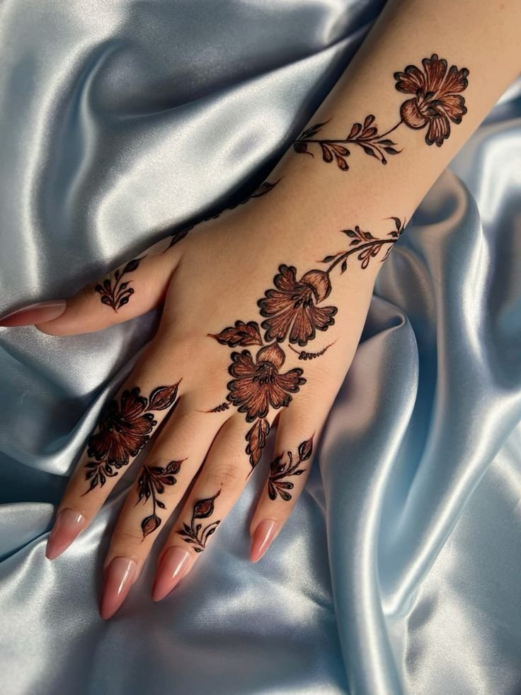 wrist to finger mehndi easy wrist to finger mehndi easy